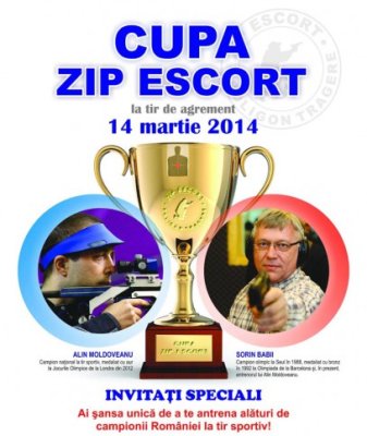 Românul medaliat cu aur la tir sportiv vine la competiţia organizată de Zip Escort